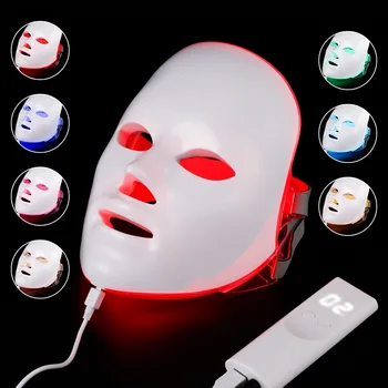 Foto-elektrické LED maska 7 farieb omladenie anti-wrinkle akné fotón liečba domov salón krásy nástroje