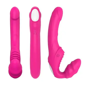 Hák-tvarované, lesbický sex, hračky Double Penetrácia Vibrátor s 9-rýchlostné vibračné sexuálnu hračku pre Dospelých žien klitorálny stimulátor hračka