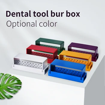 Zubné Ústne Farba Sterilizácia Burs Box s Vysokou Teplotou Otvorte Kovové 30 Otvory Multicolor k Dispozícii