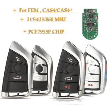 jingyuqin 3/4 Tlačidlá Smart Remote Auto príveskom 315/433/868Mhz PCF7953P Pre BMW F FEM CAS4 5 7 Série X5 X6 2014+
