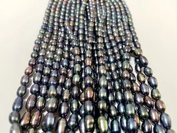 Jednoduché Pásy Štýl 5-6mm Perlový Náhrdelník pre Ženy Mora Perly Kúzlo DIY Svetlé Farby Šperky pre Strán Dary