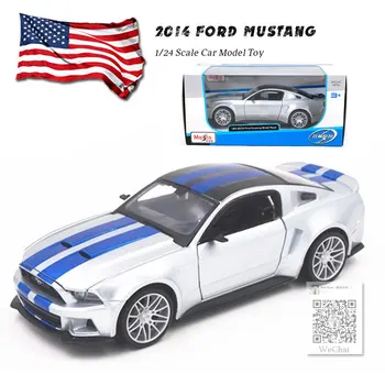 MAISTO Mierke 1/24 Model Auta, Hračky USA 2014 Ford Mustang Street Racer Diecast Kovový Model Auta, Hračky Pre Zber,Dar,Deti