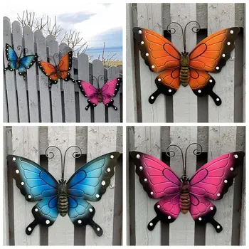 Wall Art Craft Krytý Vonkajší Motýle Ozdoba Záhrady Dodávky Simulácia Motýľ Figúrky Závesné Dekorácie
