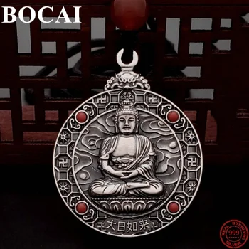 BOCAI 100% S999 Mincový Striebro Prívesok 2022 Čínskeho Zverokruhu Osem Život Guardian Budha Čistú Argentum Amulet Pre Mužov A Ženy