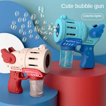 Automatické Deti Bublina Stroj Krytý Vonkajší Bublina Stroj Maker Zbraň Tvar Vzrušujúce Bublifuk Stroj Používa Darček Odmenu
