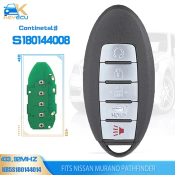 KEYECU S180144008 433.92 MHz 5 Tlačidlo Smart Remote Tlačidlo Keyless Fob na Nissan Murano 2013 2014 Pathfinder 2015 2016