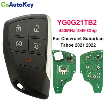 CN013028 5 Tlačidiel Smart Prox Diaľkové Auto Kľúč pre Chevrolet Suburban Tahoe 2021 2022 Keyless Entry Fob 433MHz ID49 Čip YG0G21TB2