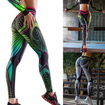 Ženy, Športové Nohavice Jogy Sexy Legíny Vysoký Pás Slim Tlač Telocvični Vysoko Priedušné Strečové Nohavice Elastické Cvičenie