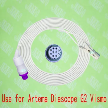Kompatibilné s 10PIN S&W Artema Diascope G2 VISMO Oximeter monitor Dieťaťa a Dospelých uchu alebo Zvierat jazyk klip spo2 senzor.