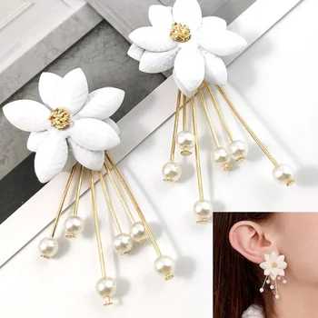 Nové Earings Kórejský Módne Šperky 2022 Trend Minimalizmus Temperament Pearl Flower Pre Ženy Stud Náušnice Nastaviť Grunge Veľkoobchod