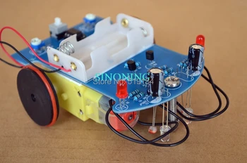 Lacné D2-1 Inteligentného Robota súpravy do Auta sledovania auto fotosenzitívne robot súpravy diely pre DIY elektrické hračky bez batérie