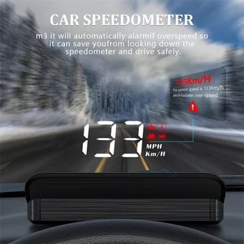 M3 Auto OBD2 GPS Head-Up Display Auto Elektronika HUD Projektor Displej Digitálny Auto Rýchlomer Príslušenstvo Pre Všetky Auta hud