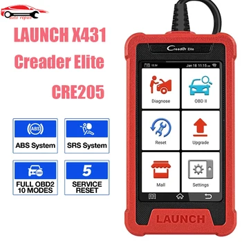 LAUNCH X431 CRE205 OBD2 Skener Creader Elite CRE205 Auto Motor OBD2 ABS, Airbag Code Reader Diagnostický Nástroj TPMS SAV OLEJ 5 Reset