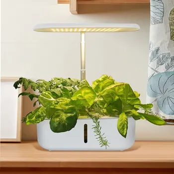 Hydroponics Rastúci Systém Výškovo Nastaviteľné s Smart LED Rásť Svetlo Veľkú Kapacitu Klíčenie Držiak pre Záhradkárstvo