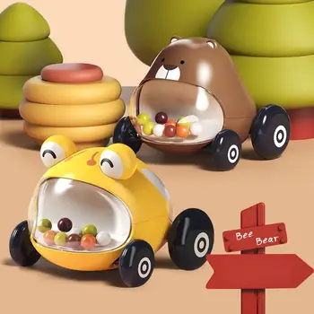 Baby Auto Hračiek 2 Pack Push A Ísť Mini Zvieratá Cartoon Autá, Hračky, Vzdelávacie Predškolského Vzdelávania Farba Vozidla Playset Pre Dieťa