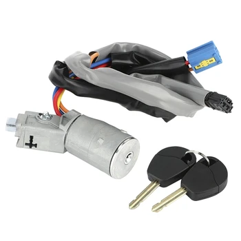 Auto Kľúč Zapaľovania Automatické Zapaľovanie Zámok Starter Switch s 2 Kľúče, 4162.CF sa Hodí pre Citroen Berlingo Peugeot Partner
