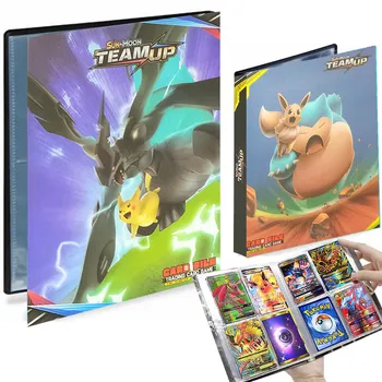 4 Vrecku Album Pokemon 240 Karty Knihy Držiteľ Hrať Hru Livre Pokémon Binder Zložky Načítaný Zoznam Zber TÍM Dieťa Hračku Darček