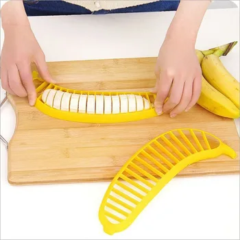 Kuchynské Pomôcky Plastové Banán Slicer Fréza Ovocia, Zeleniny Nástroje Šalát Maker Kuchynské Náradie (010)