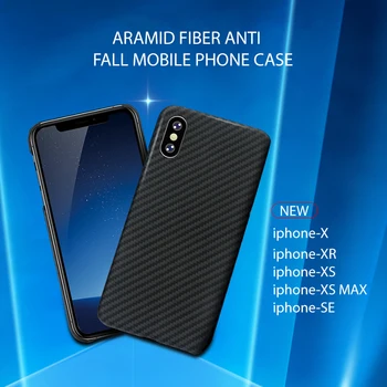 Aramid Carbon Fiber Cel Telefón puzdro Pre Iphone X XR XS Max Pol Pokrytie Ultra-Ľahké A Tenké Luxusné Obchodné Hard Shell Kryt