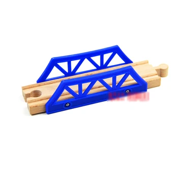 P046 Modrá oblúkový most kompatibilné s drevenými vlaku sledovať na drevené železničný most elektrických železničných vozňov hra základné