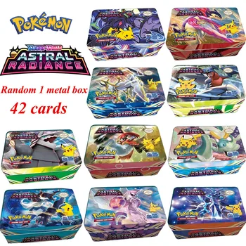 42 Stks /set Pokemon Karty Železa Box TAKARA TOMY Bitka Hry, Hobby Hobby, Zberateľstvo Herné Kolekcia Anime Kariet pre Deti