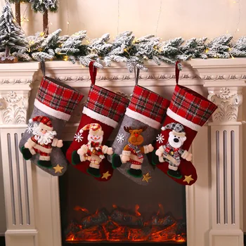 Vianočné Tvorivé Dekorácie, Darčeky Detí, Darček Taška Candy Ponožky Darčeková Taška Vianočné Ponožky