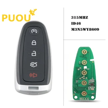 5 tlačidlo Smart Remote Tlačidlo Keyless Fob Pre Ford M3N5WY8609 315Mhz Okraji Uniknúť Preskúmať Expedície Flex Focus Býk kľúče od Auta