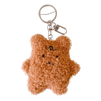 In Frustrovaní Medveď Plyšové Keychain Keyring Dekorácie Príslušenstvo Darček pre Priateľov Drop Shipping