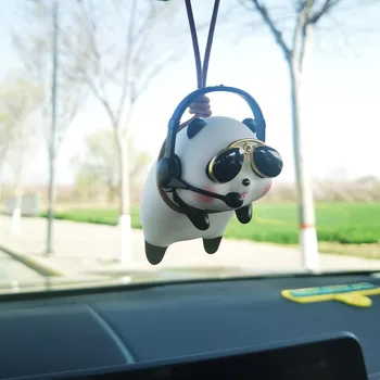 Móda roztomilý high-end tvorivé DJ tiger panda spätné zrkadlo prívesok male auto dekorácie prívesok žena milenca, priateľa darček
