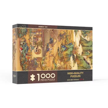 Nové Farebné 1000 Ks Puzzle Pre Dospelých Starovekej Čínskej Slávny Obraz Priateľ Najvyššej Kvality Papiera Skladačka Hry Festival Darček