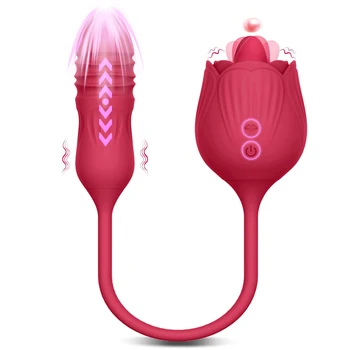 Sania Vibrátor Vajcia Žena Stimulátor Klitorisu Ústne Jazyk Lízanie Rose Vibračné Dildo Tlačením Sexuálne Hračky pre Ženy, Dospelí 18