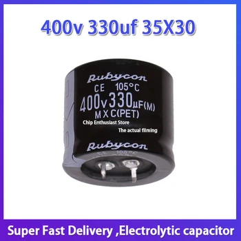 2 KS Rubycon dovezené elektrolytický kondenzátor 400v 330uf 35X30 Japonský ruby MXC série 105 stupňov