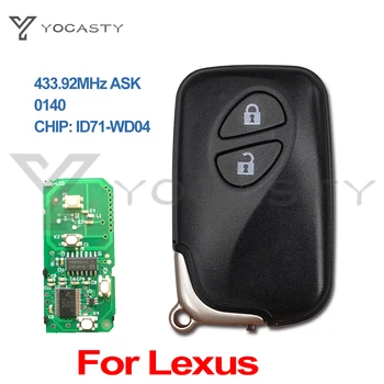 YOCASTY 2 Tlačidlá ID71 Čip PCB 0140 Smart Key Keyless Go Vstup Pre Lexus Nahradiť Originálny Kľúč Náhradný 433.92 MHz