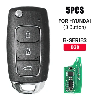5 ks KEYDIY B28 Univerzálny 3 Tlačidlo B-Series KD Diaľkové Ovládanie Auta Kľúč Pre KD900 KD900+ URG200 KD-X2 Mini Hyundai Štýl