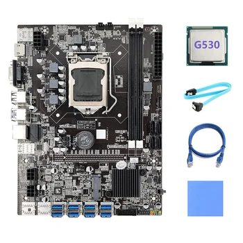 B75 BTC Ťažba LGA1155 8XPCIE USB3.0 Doske S G530 CPU+SATA Kábel Tepelnej Pad